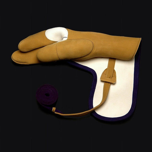 Chuto Shichibuberi 3 Fingers EE  Brown with Purple Ecsainband