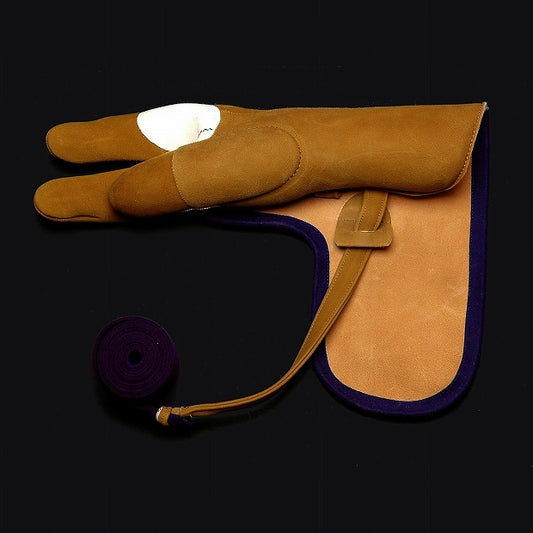 Koto Shichibuberi 3 Fingers EE Brown with Purple Ecsainband