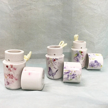 Glove Powder Case Plastic Flower Printed