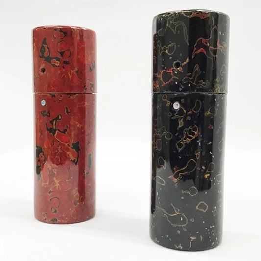 Glove Powder Case Urushi Cylindrical