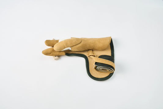 Koto Shichibuberi 3 Fingers Brown with Dark Green Leatherband