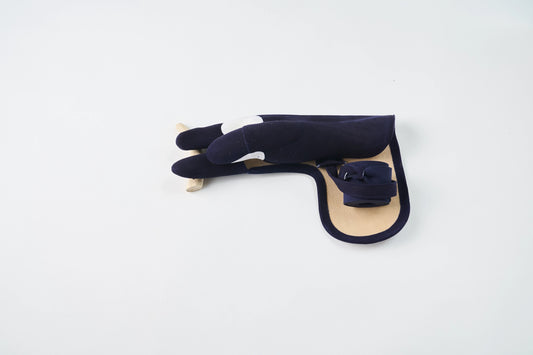 Koto Shichibuberi 3 Fingers Dark Blue with Ecsainband