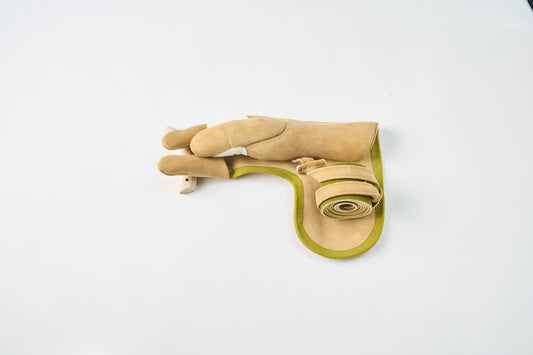 Koto Shichibuberi 3 Fingers Brown with Moss Green Leatherband