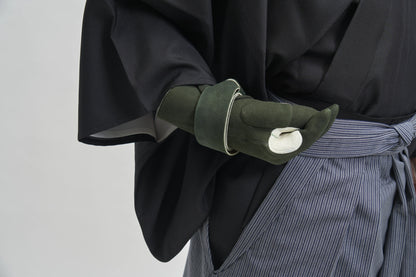 Koto Shichibuberi 3 Fingers Dark Green with Leatherband