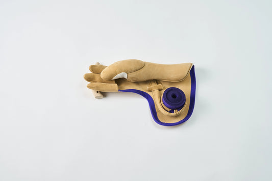 Koto Shichibuberi 4 Fingers Brown with Purple Ecsainband