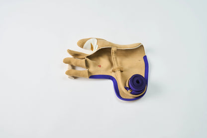 Koto Shichibuberi 4 Fingers Brown with Purple Ecsainband