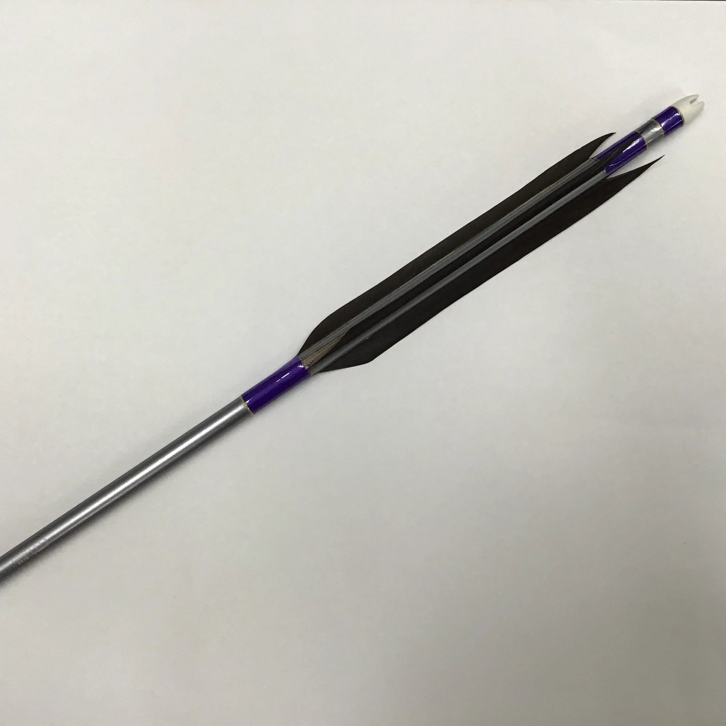 【Black Feathers】Aluminum Arrows with Black Eagle Kazakiri feathers for long diatance