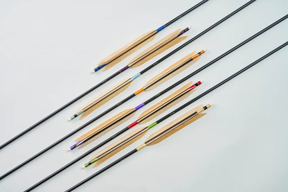 Aluminum Arrows with black eagle bleached feathers