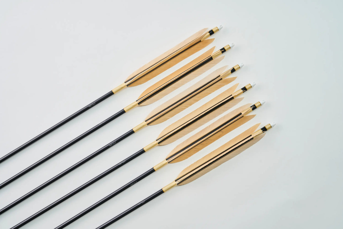 Aluminum Arrows with black eagle bleached feathers