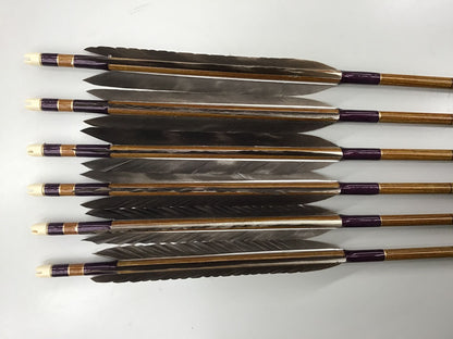 Carbon Arrows with kumawashi (Mountain eagle) wing feathers